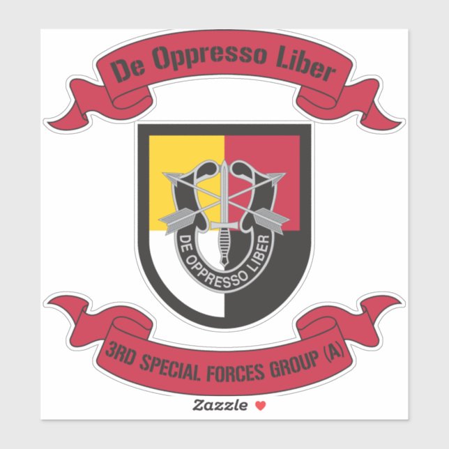 3rd Special Forces Group (Airborne) 3rd SFG Sticker (Sheet)