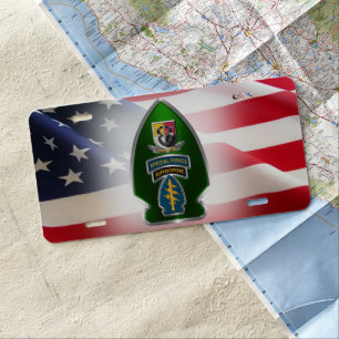 3rd Special Forces Group Airborne "Arrowhead" License Plate