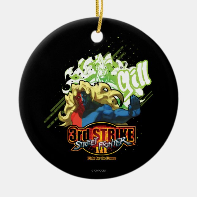 3rd Strike Gill Ceramic Ornament (Front)