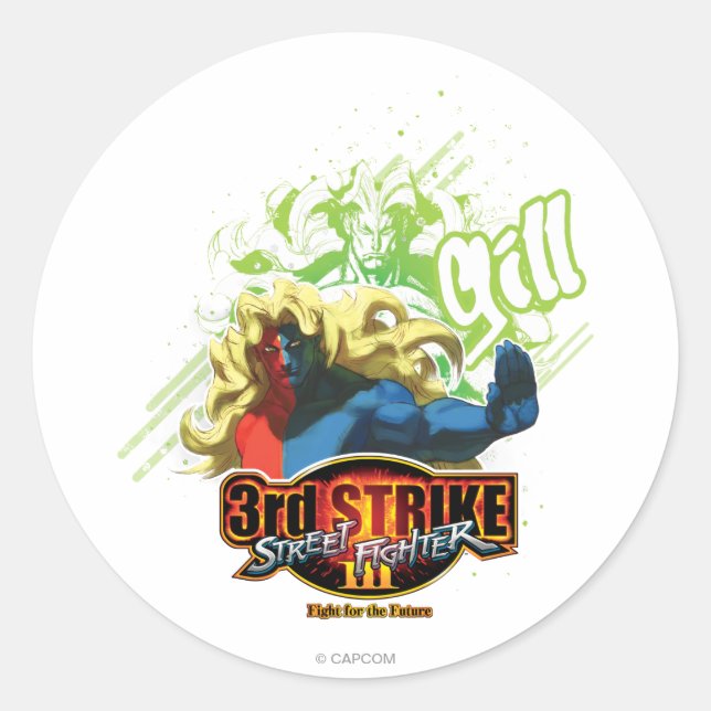 3rd Strike Gill Classic Round Sticker (Front)