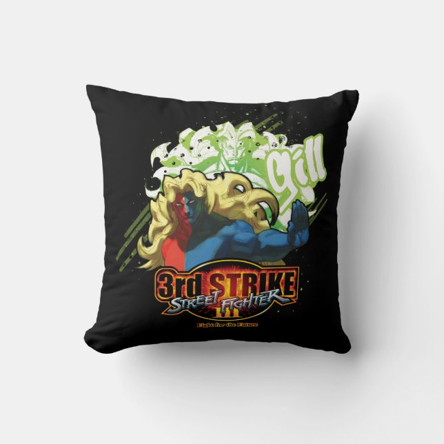 3rd Strike Gill Throw Pillow (Front)