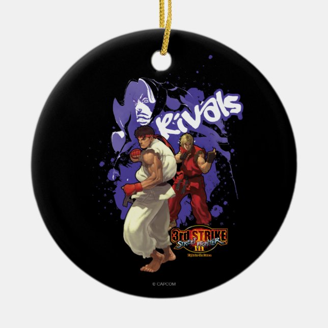 3rd Strike Rivals Ceramic Ornament (Front)