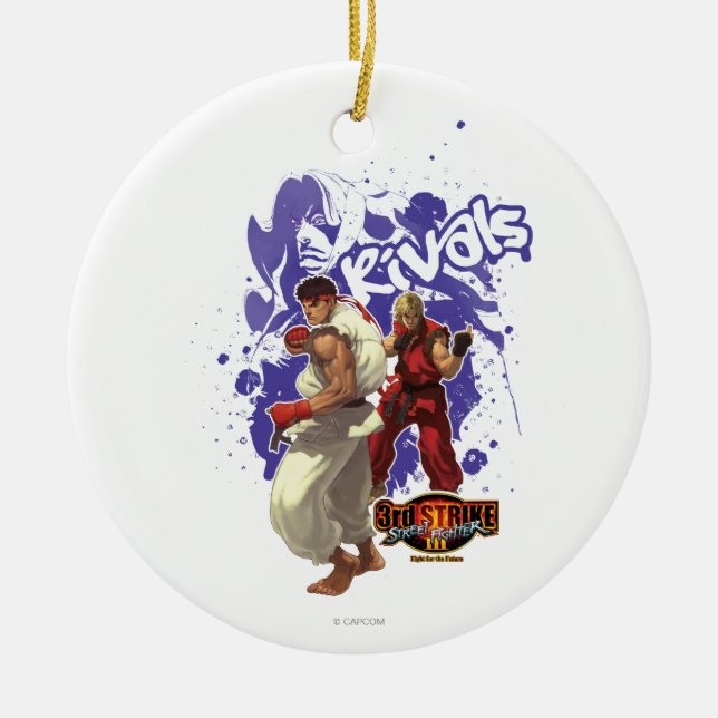 3rd Strike Rivals Ceramic Ornament (Front)