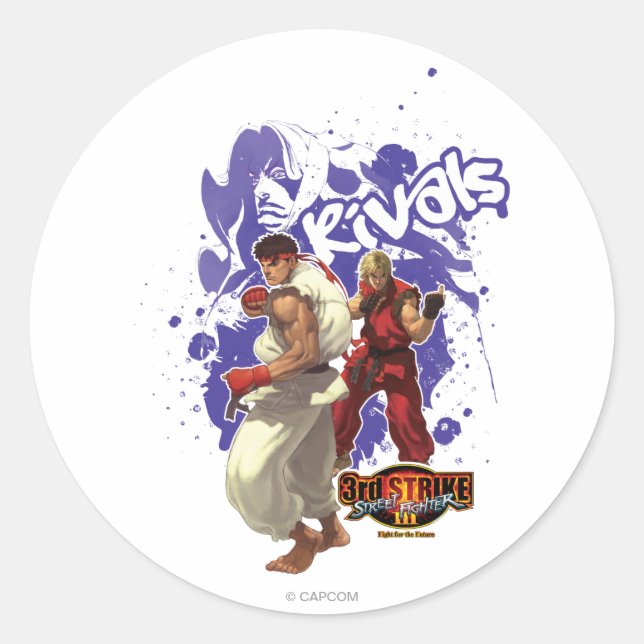 3rd Strike Rivals Classic Round Sticker (Front)