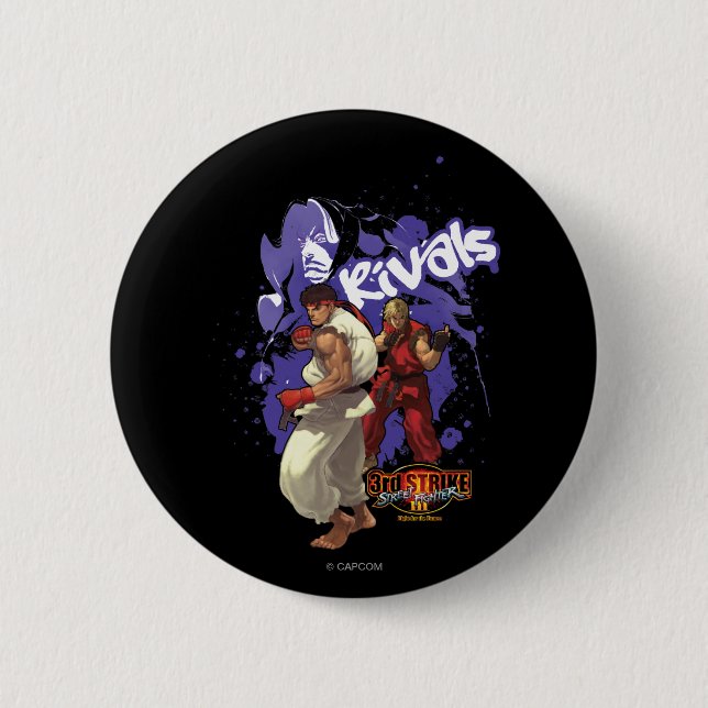 3rd Strike Rivals Pinback Button (Front)