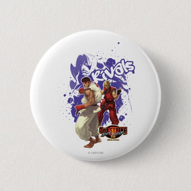 3rd Strike Rivals Pinback Button (Front)