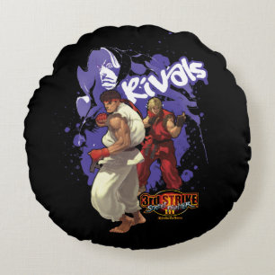 3rd Strike Rivals Round Pillow