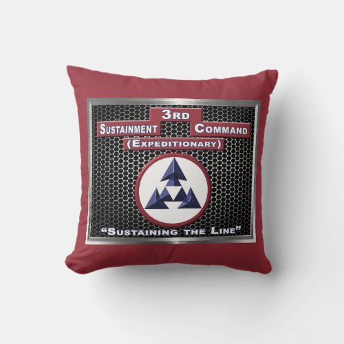 3rd Sustainment Command Expeditionary Throw Pillow