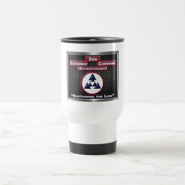 3rd Sustainment Command (Expeditionary) Travel Mug (Center)