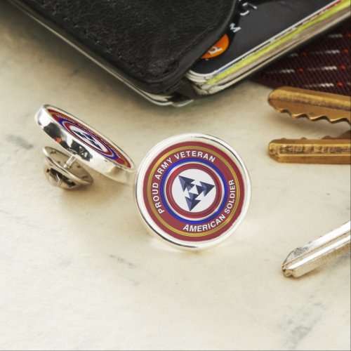 3rd Sustainment Command Proud Veteran Lapel Pin