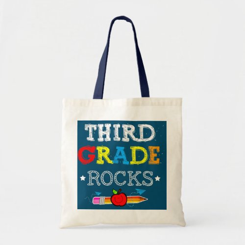 3rd teacher team third grade rocks  tote bag