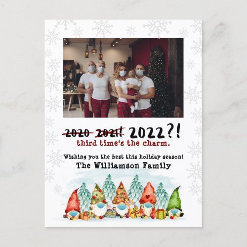 3rd Times The Charm  Funny 2022 Holiday Photo