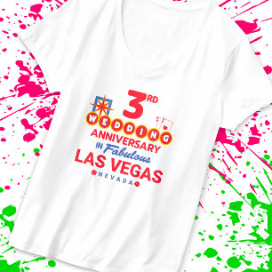 3rd Wedding Anniversary Couples Las Vegas Trip T-Shirt