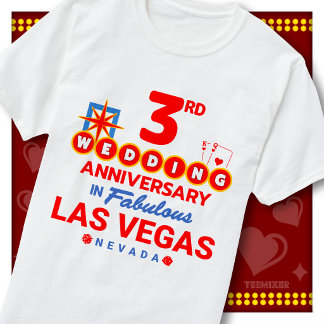 3rd Wedding Anniversary Fabulous Las Vegas Couple T-Shirt