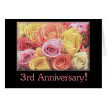 Happy 3rd Wedding Anniversary Card | Zazzle