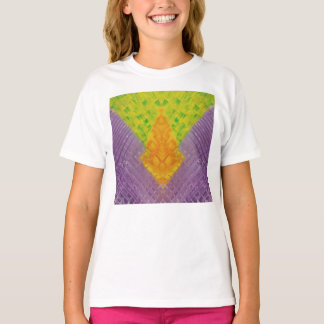 3Realms Unique Orange Purple Yellow Abstract Art T-Shirt