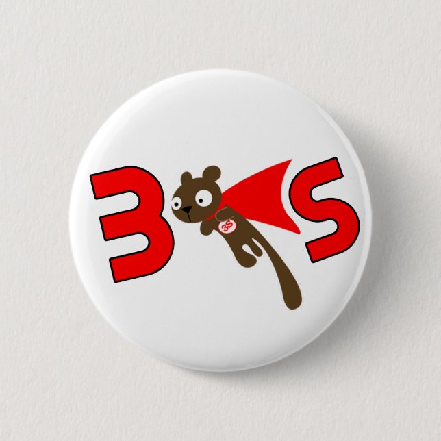 3S Super Squirrel Button (Front)