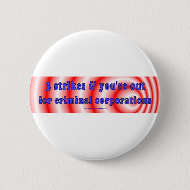 3StrikesCorps Pinback Button (Front)
