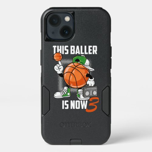 3th Birthday Basketball Player Funny 3 Years Old iPhone 13 Case