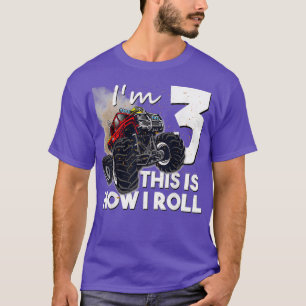 3th Birthday Boy Monster Truck 3 Years Old Gift T-Shirt