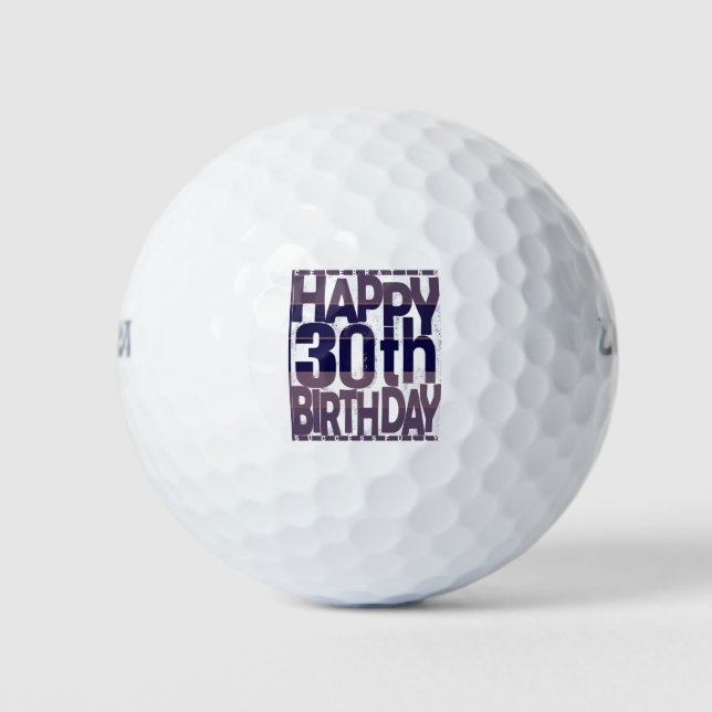 3th birthday_grunge effects golf balls (Front)