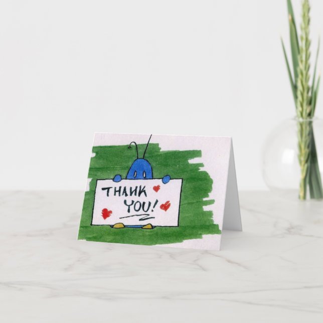 <3thank you<3 letterpress thank you card (Front)