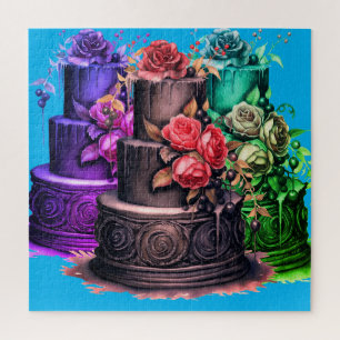 3Tier wedding cakes Jigsaw Puzzle