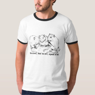 3wisefuzzmonkies, See no evil, hear no evil, sq... T-Shirt