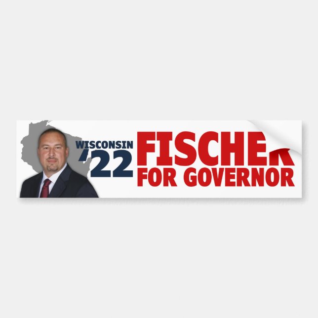 3X11 Fischer for Governor Bumper Sticker (Front)