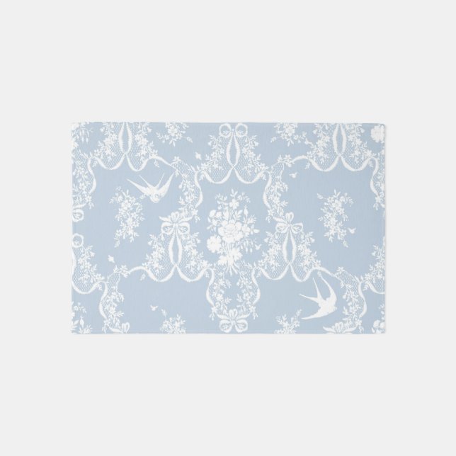 3x2 Rug Willa Toile Gustavian Blue 2 (Front)
