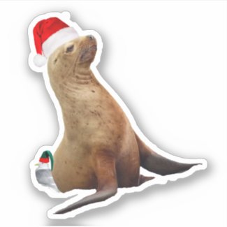 3x3 Custom Vinyl Sticker - Christmas seal