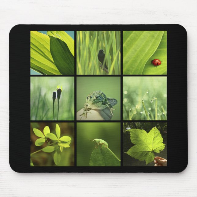 3x3 green nature photos Mousepad (Front)