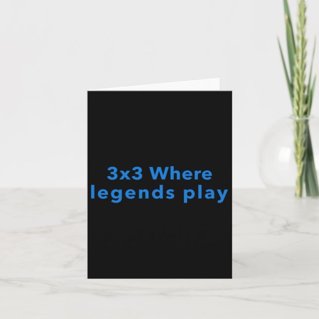 3x3 Where Legends Play  Card (Front)