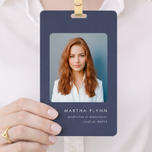 3x5 Badge ID Card Minimal Photo Name Badges