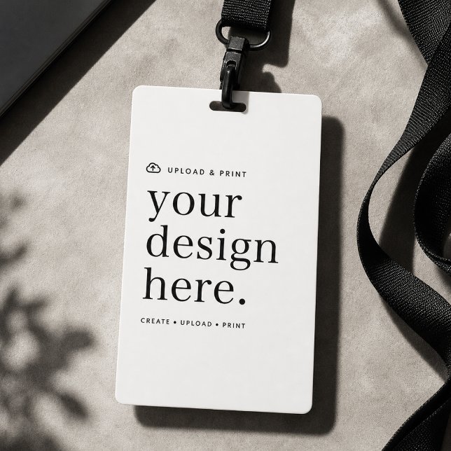 3x5 Badge ID Card | Your Design Upload Name Badges (Your own ID badge creation, simply upload your photo or design artwork from Photoshop, Canva & more!)