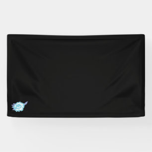 3x5 Banner Bold Black Floral Accent