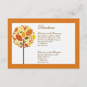 3x5 Directions Card Modern Autumn Tree Fall