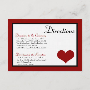 3x5 Directions Card Wedding Penguin Love Couple