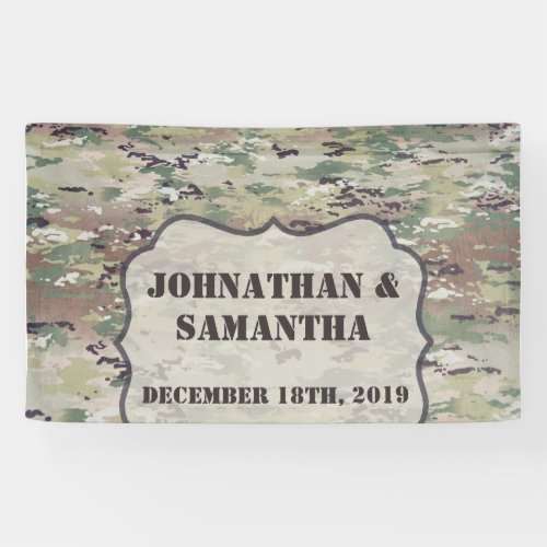 3x5 Personalized Banner Army OCP Camo Uniform