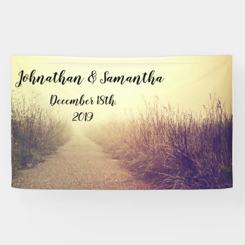 3x5 Personalized Banner Sunrise Pathway Walkway