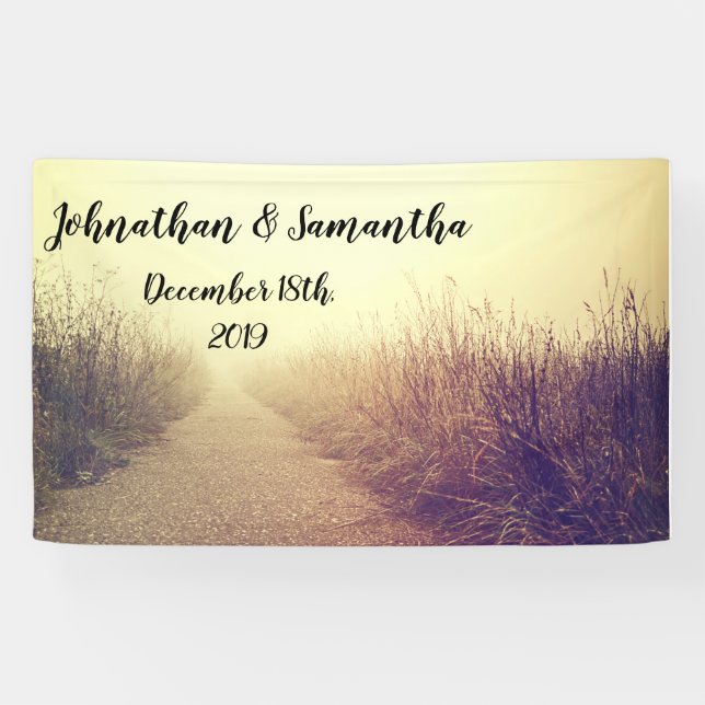 3'x5' Personalized Banner Sunrise Pathway Walkway (Horizontal)