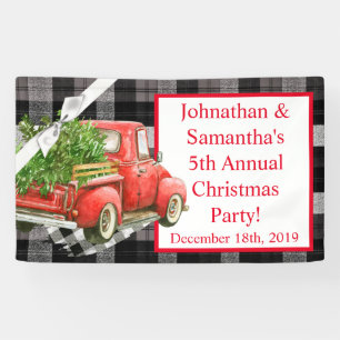 3'x5' Personalized Banner XMAS Truck Christmas Buf