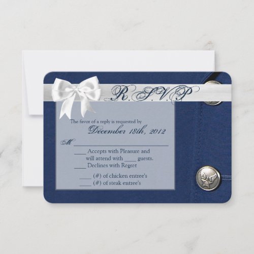 3x5 RSVP Reply Card Air Force Class A Uniform