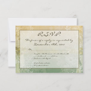 3x5 R.S.V.P. Reply Card Vintage Floral Antique