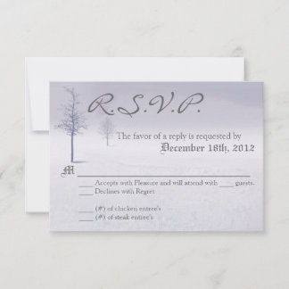 3x5 R.S.V.P. Reply Card Winter Wonderland Trees