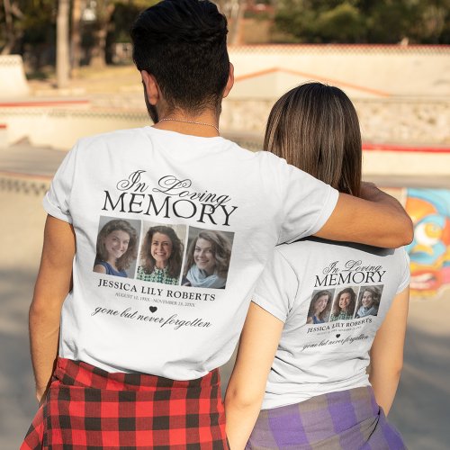 3x Picture In Loving Memory T_Shirt