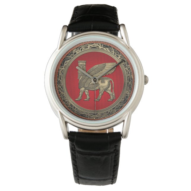 [400] Assyrian Winged Bull - Gold Lamassu Watch (Front)