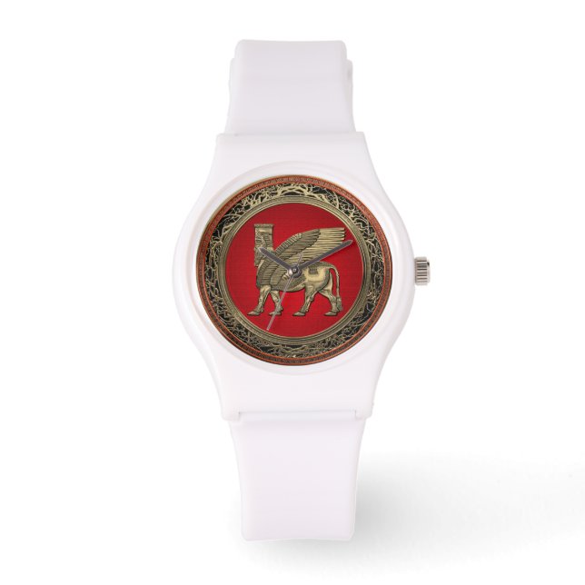 [400] Assyrian Winged Bull - Gold Lamassu Watch (Front)