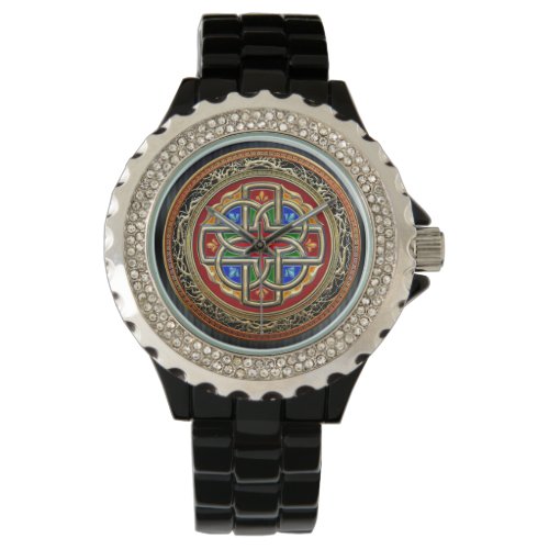 400 Celtic Cross GoldEnamel Watch