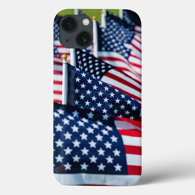 400 flags waving proudly in a field Case-Mate iPhone case (Back)